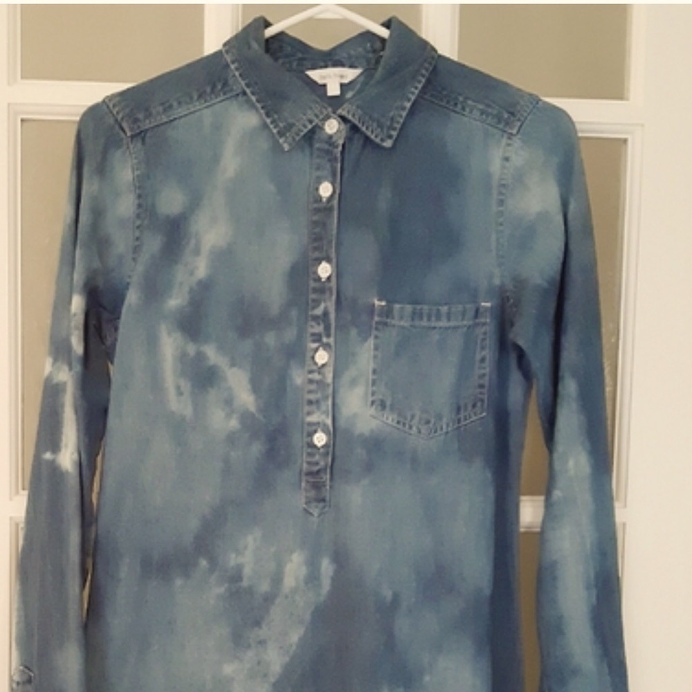 Stella tie dye denim shirt dress***